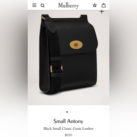 Mulberry Black Small Antony Classic Grain Leather NWT - Picture 8 of 16